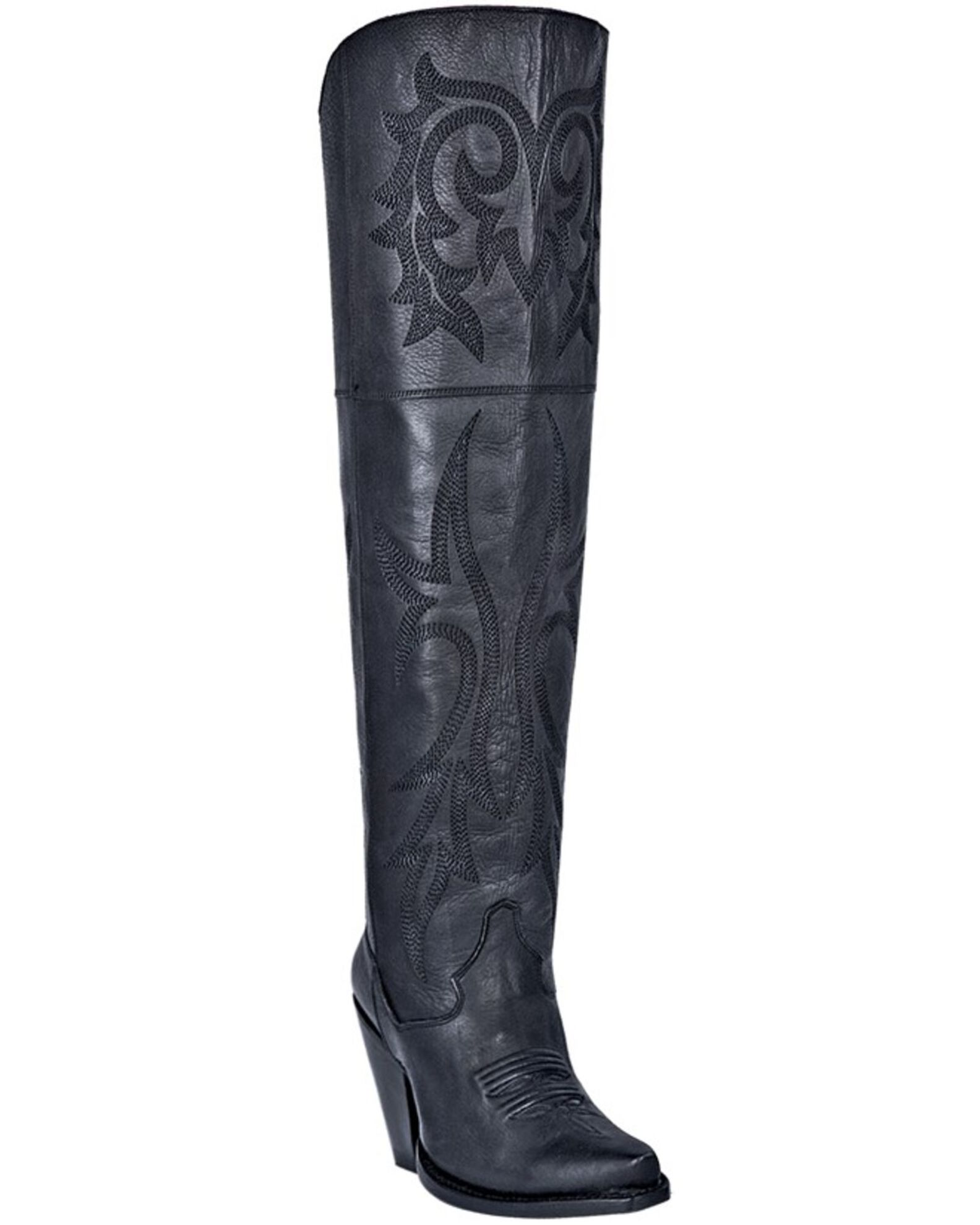 Image #2 - Dan Post Women's Jilted Fashion Western Boots - Snip Toe, Black, hi-res