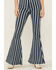 Image #2 - Rock & Roll Denim Women's Bargain Bell Stripe Flare Jeans, Blue, hi-res