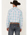 Wrangler 20x Men's Plaid Print Long Sleeve Snap Western Shirt, Teal, hi-res