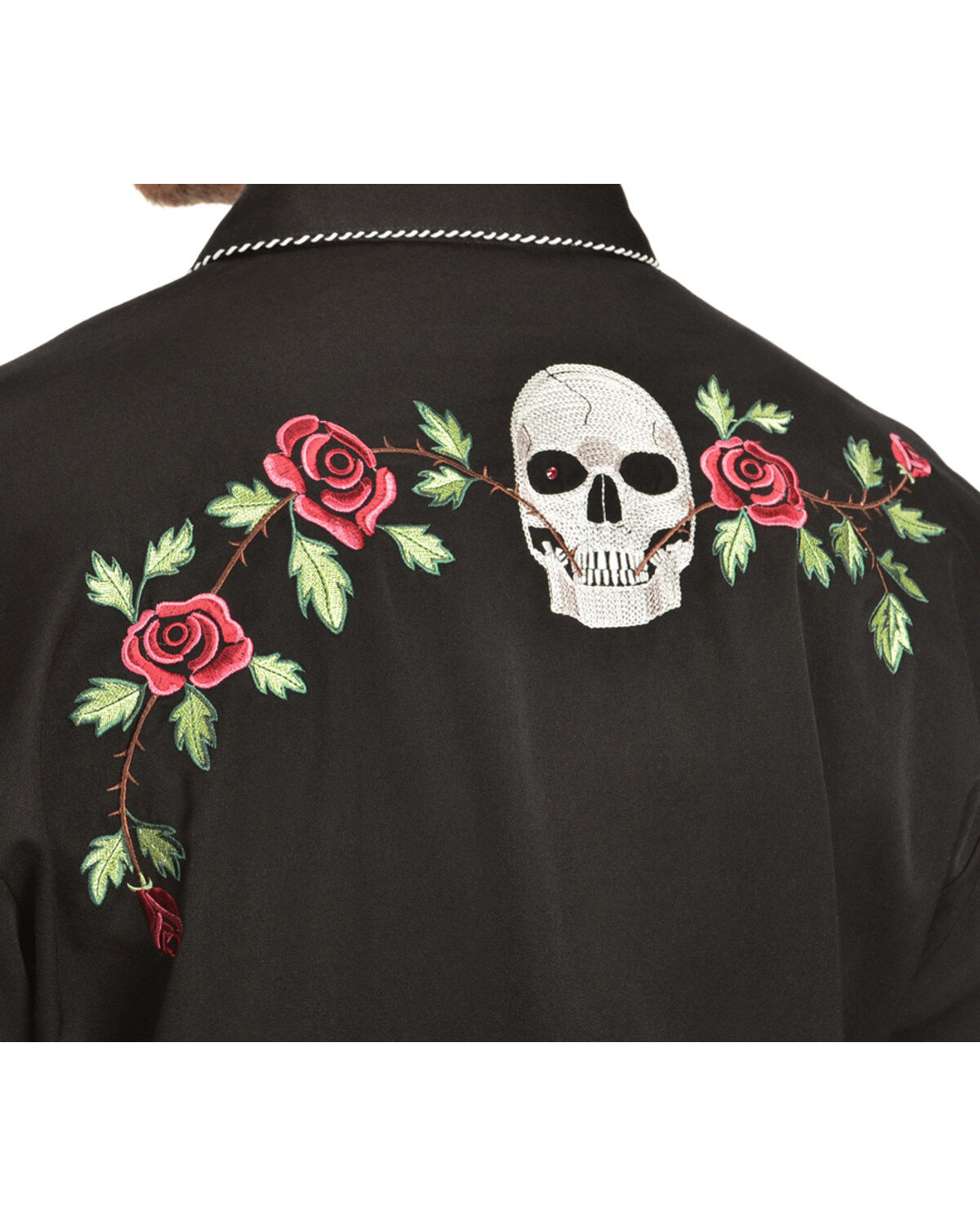 scully skull and roses shirt