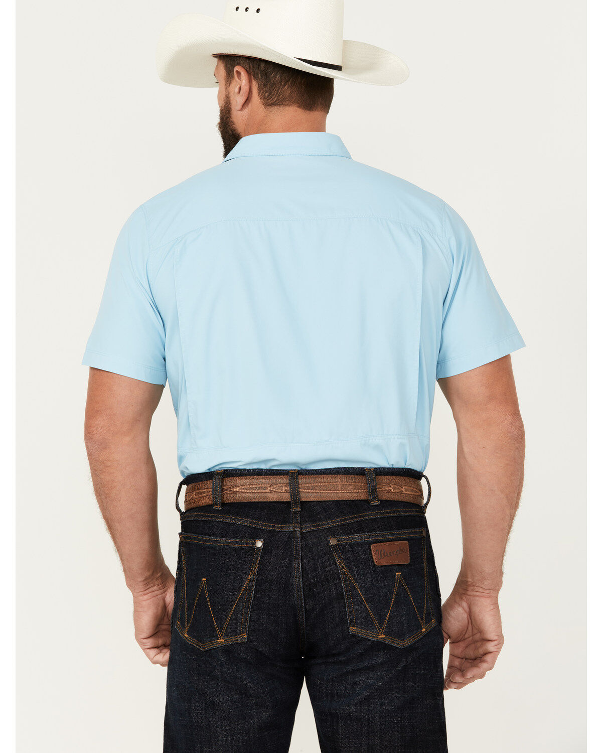 Image #4 - Ariat Men's VentTEK Outbound Solid Short Sleeve Fitted Performance Shirt, , hi-res
