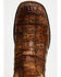 Image #6 - Circle G Men's Orix Caiman Patchwork Western Boots - Broad Square Toe, Tan, hi-res