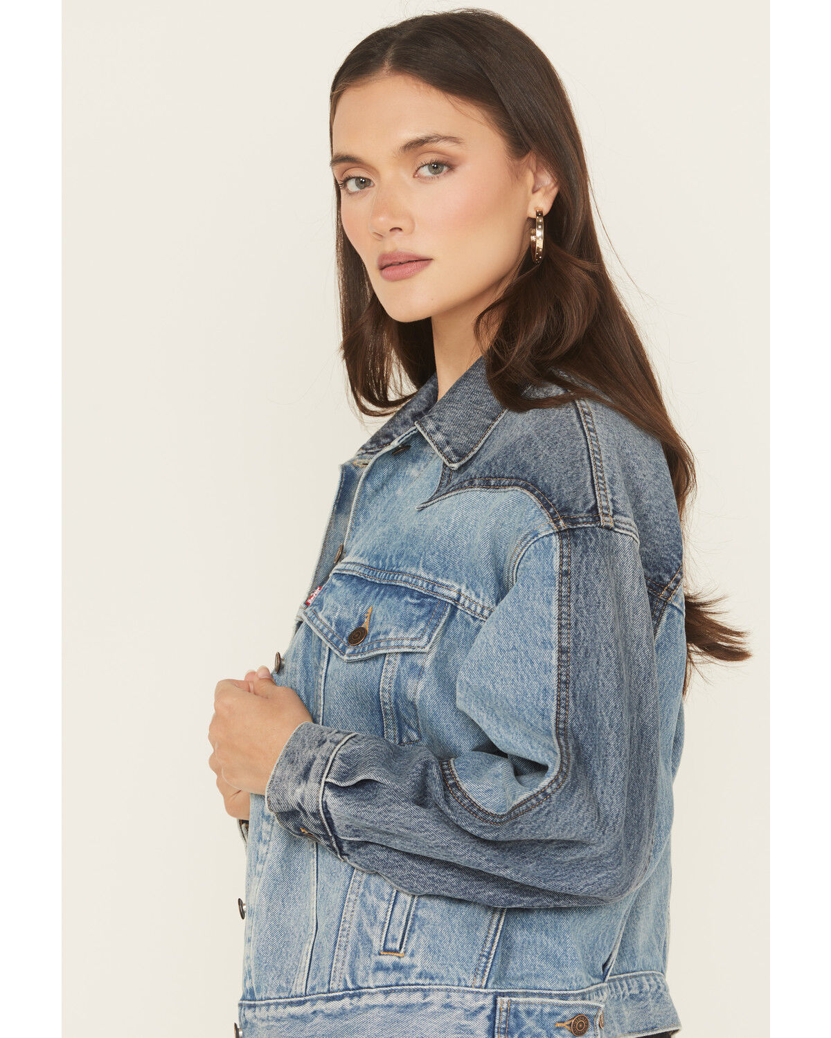 Image #2 - Levi's Women's Free Range Denim Trucker Jacket, Multi, hi-res