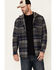 Hawx Men's Dark Gray Townsend Plaid Hooded Long Sleeve Flannel Work Shirt , Dark Grey, hi-res
