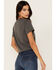 Youth In Revolt Women's Rebel Rider Ribbed Short Sleeve Baby Tee, Black, hi-res