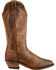Image #2 - Boulet Fancy Stitched Cowgirl Boots - Medium Toe, Golden, hi-res