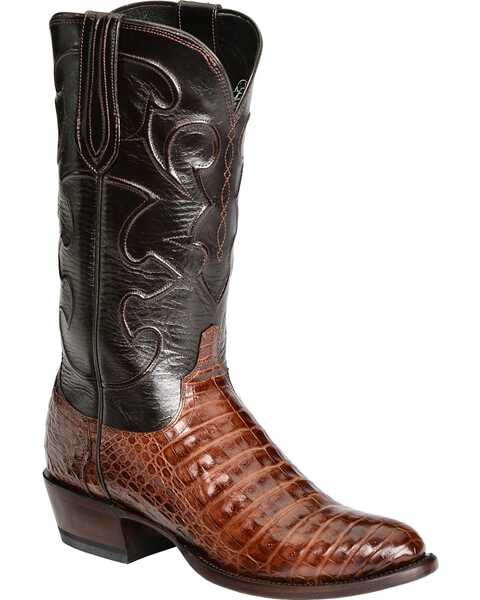 Image #1 - Lucchese Handmade 1883 Caiman Belly Cowboy Boots - Medium Toe, , hi-res