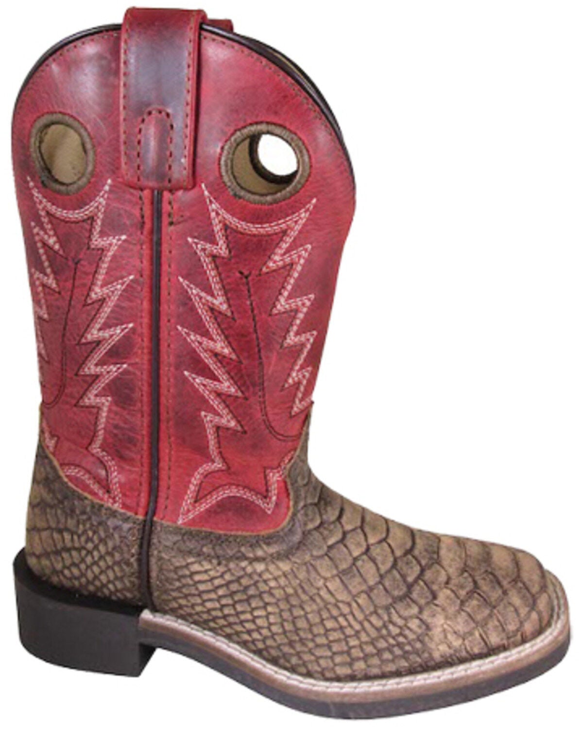 Smoky Mountain Boots Bottes Western Monterey pour enfants, Marron/point rose