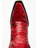 Image #6 - Idyllwind Women's Slay Exotic Python Western Boots - Snip Toe, Red, hi-res