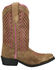 Image #2 - Smoky Mountain Little Girls' Magnolia Metallic Western Boots - Snip Toe, Brown, hi-res