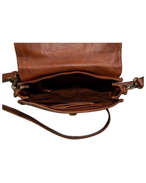 Image #3 - Myra Bag Women's Lobeth Accent Leather And Hairon Crossbody Bag , Brown, hi-res