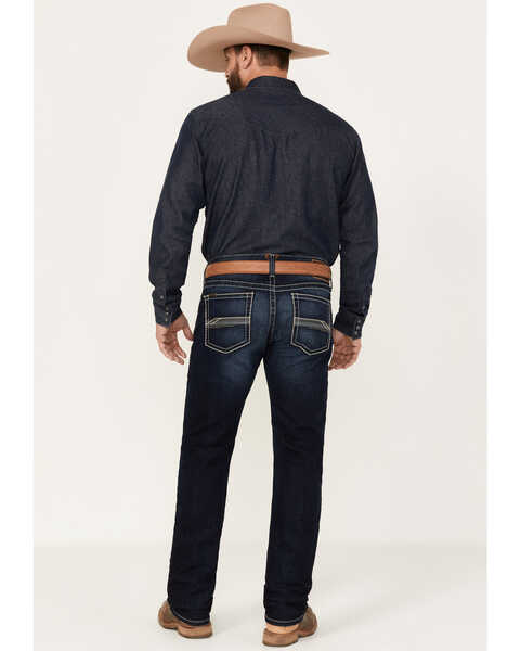 Image #3 - Ariat Men's M8 Ricardo Memphis Dark Wash Modern Slim Stretch Denim Jeans, Blue, hi-res