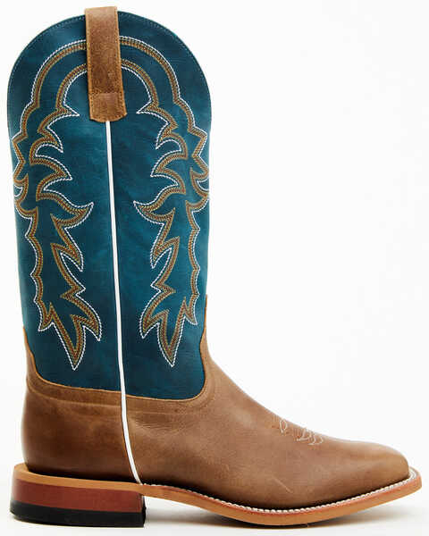 Horse Power Men's Western Boots - Broad Square Toe , Blue, hi-res