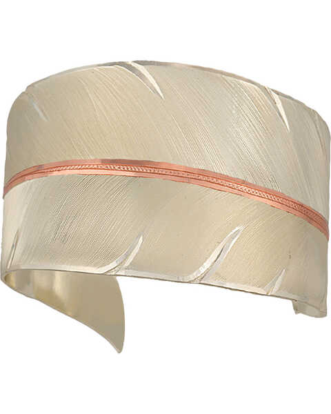 Image #1 - Montana Silversmiths Women's Two Tone "To Fly with Strength and Grace" Cuff Bracelet, Silver, hi-res