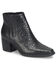Image #1 - Born Women's Aiken Snakeskin Print Booties - Snip Toe, Black, hi-res