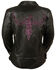 Image #3 - Milwaukee Leather Women's Concealed Carry Embroidered Phoenix  Leather Jacket - 3X, Black/purple, hi-res