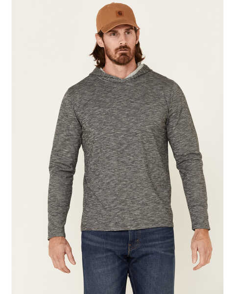 Image #1 - North River Men's Solid Hooded Shirt, Grey, hi-res