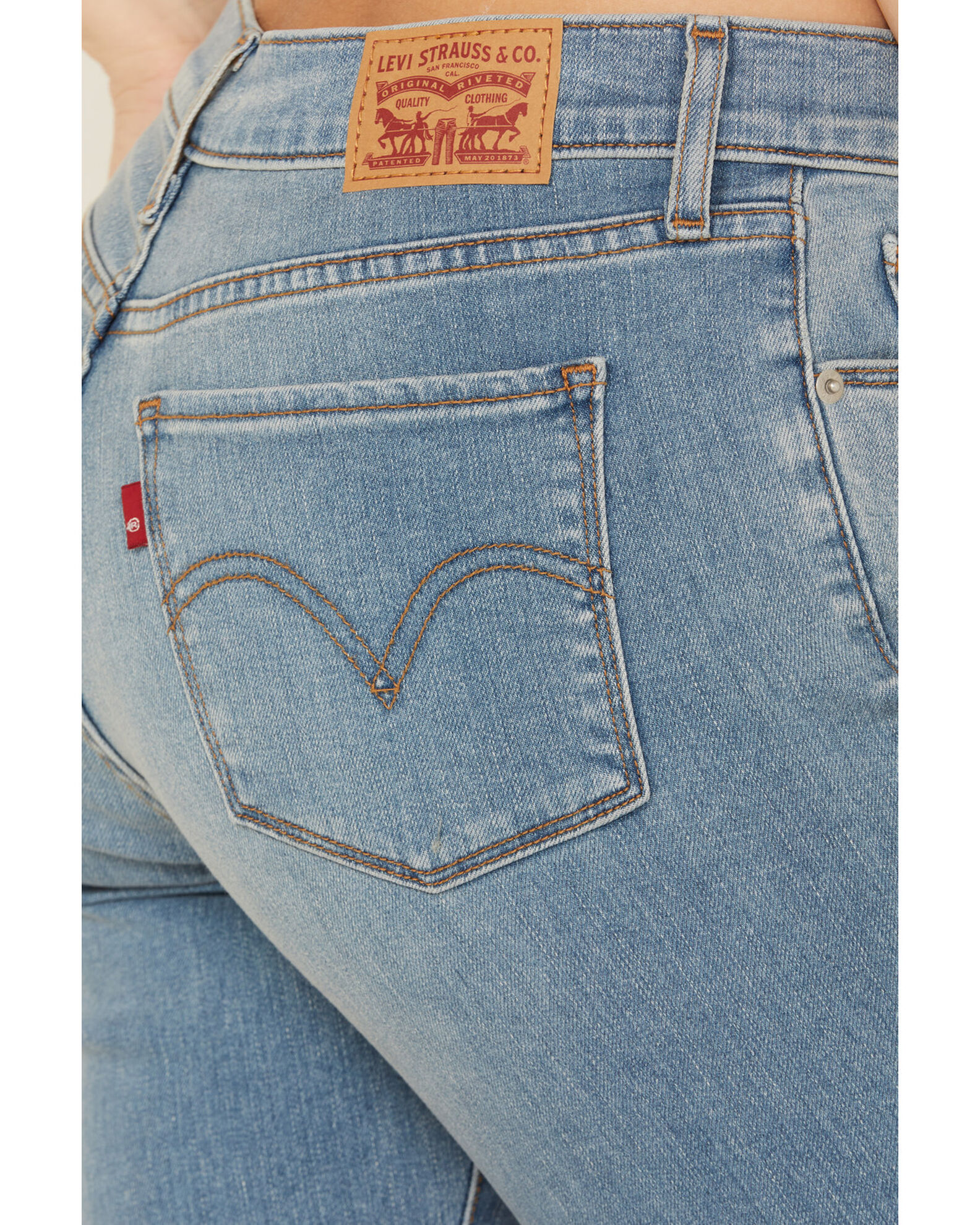 Image #4 - Levi's Medium Wash Rare Form Mid Rise Stretch Classic Bootcut Jeans, Medium Wash, hi-res