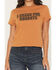 Image #3 - White Crow Women's Brake For Cowboys Short Sleeve Graphic Baby Tee, Caramel, hi-res