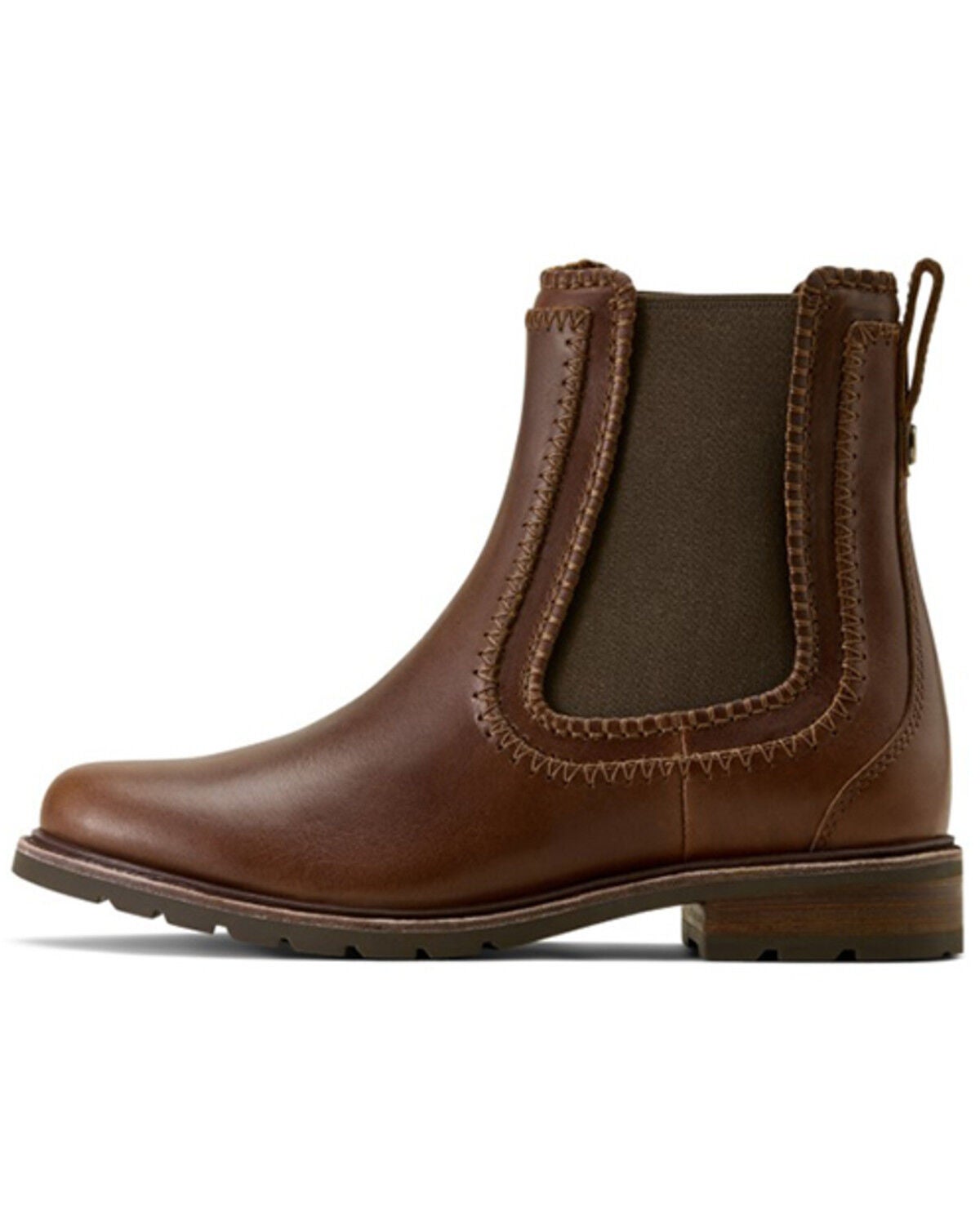 Image #2 - Ariat Women's Wexford Whip Stitch Chelsea Boots - Round Toe, Cognac, hi-res