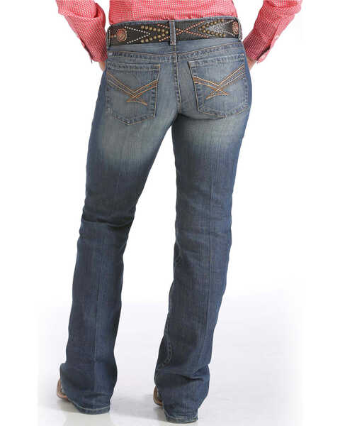 Cinch Women's Ada Mid Rise Stretch Denim Jeans - Boot Cut, Indigo, hi-res