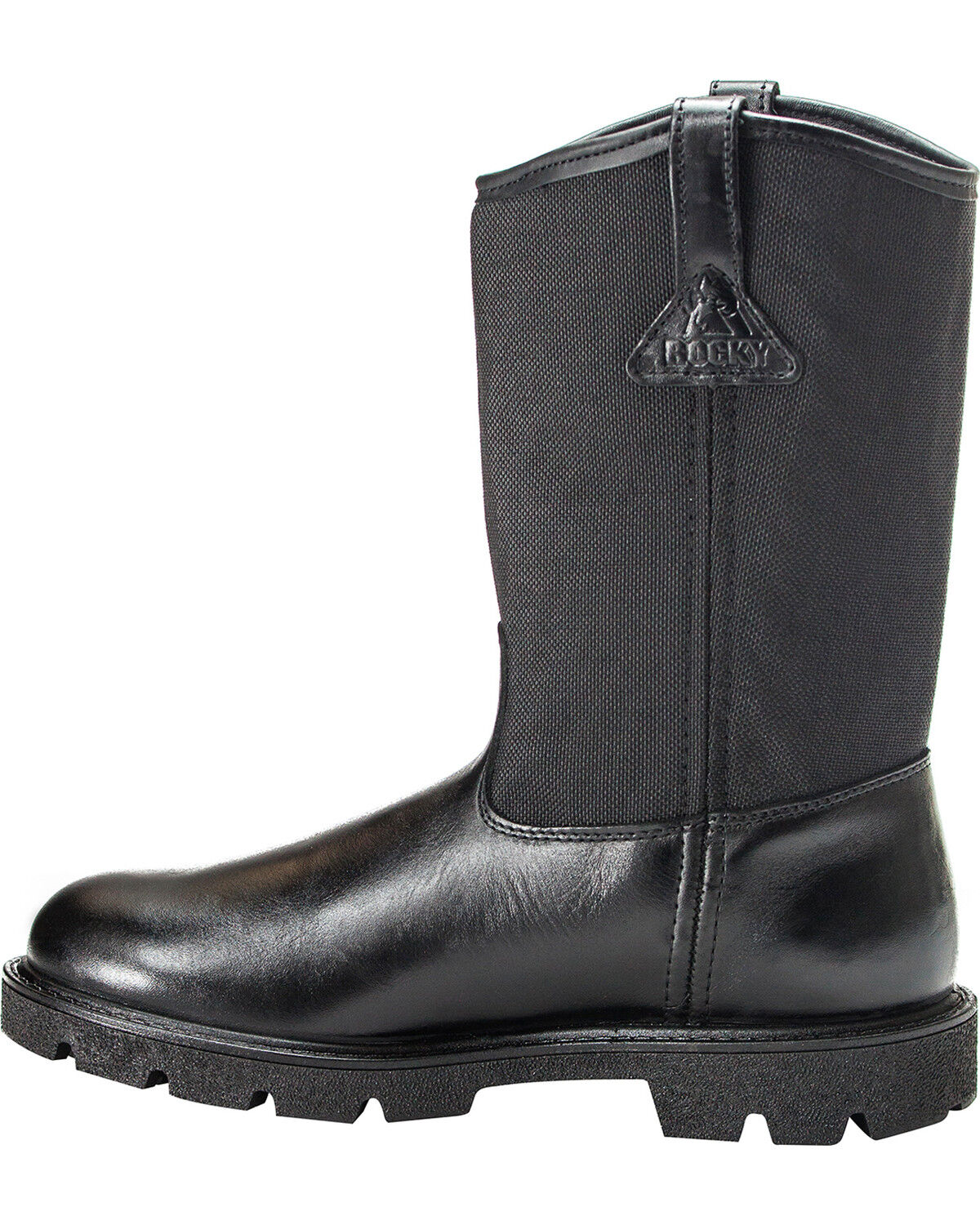 black slip on duty boots