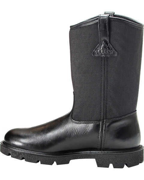 Image #3 - Rocky Men's Wellington Duty Boots, Black, hi-res