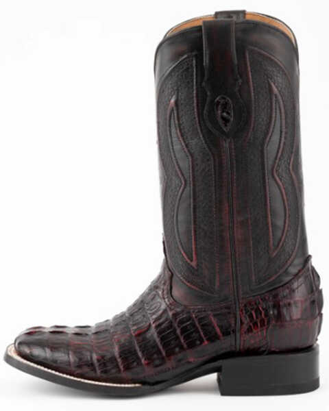 Image #3 - Ferrini Men's Dakota Exotic Crocodile Western Boots - Broad Square Toe, Black, hi-res