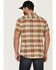 Image #4 - Pendleton Men's Linen Plaid Short Sleeve Button Down Western Shirt, Yellow, hi-res