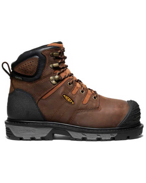 Keen Men's Camden 6" Lace-Up Work Boots - Carbon Toe, Brown, hi-res