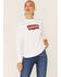 Image #2 - Levis Women's White Batwind Logo Crew Sweatshirt, White, hi-res