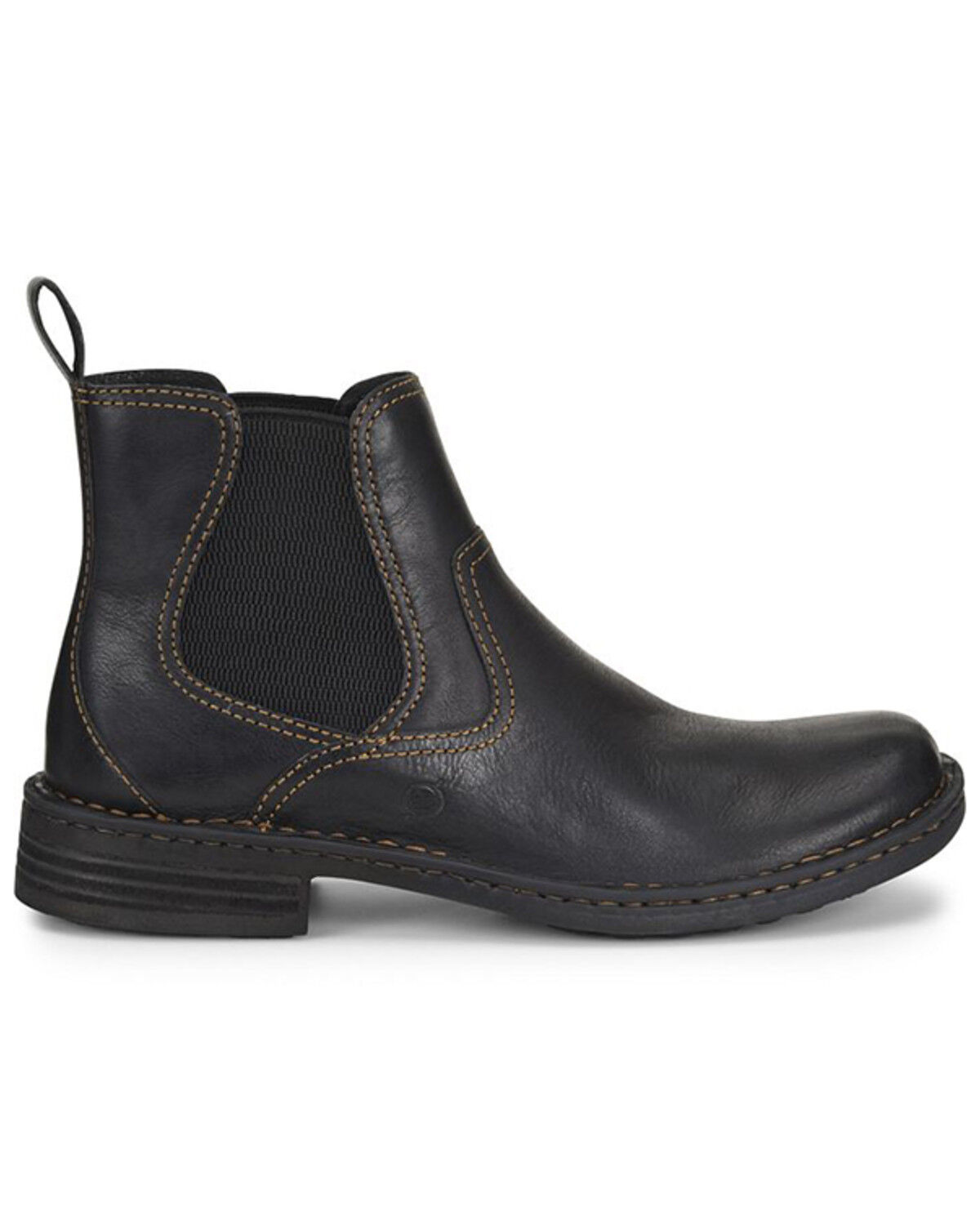 Image #2 - Born Men's Hemlock Chelsea Boots - Broad Square Toe, Black, hi-res