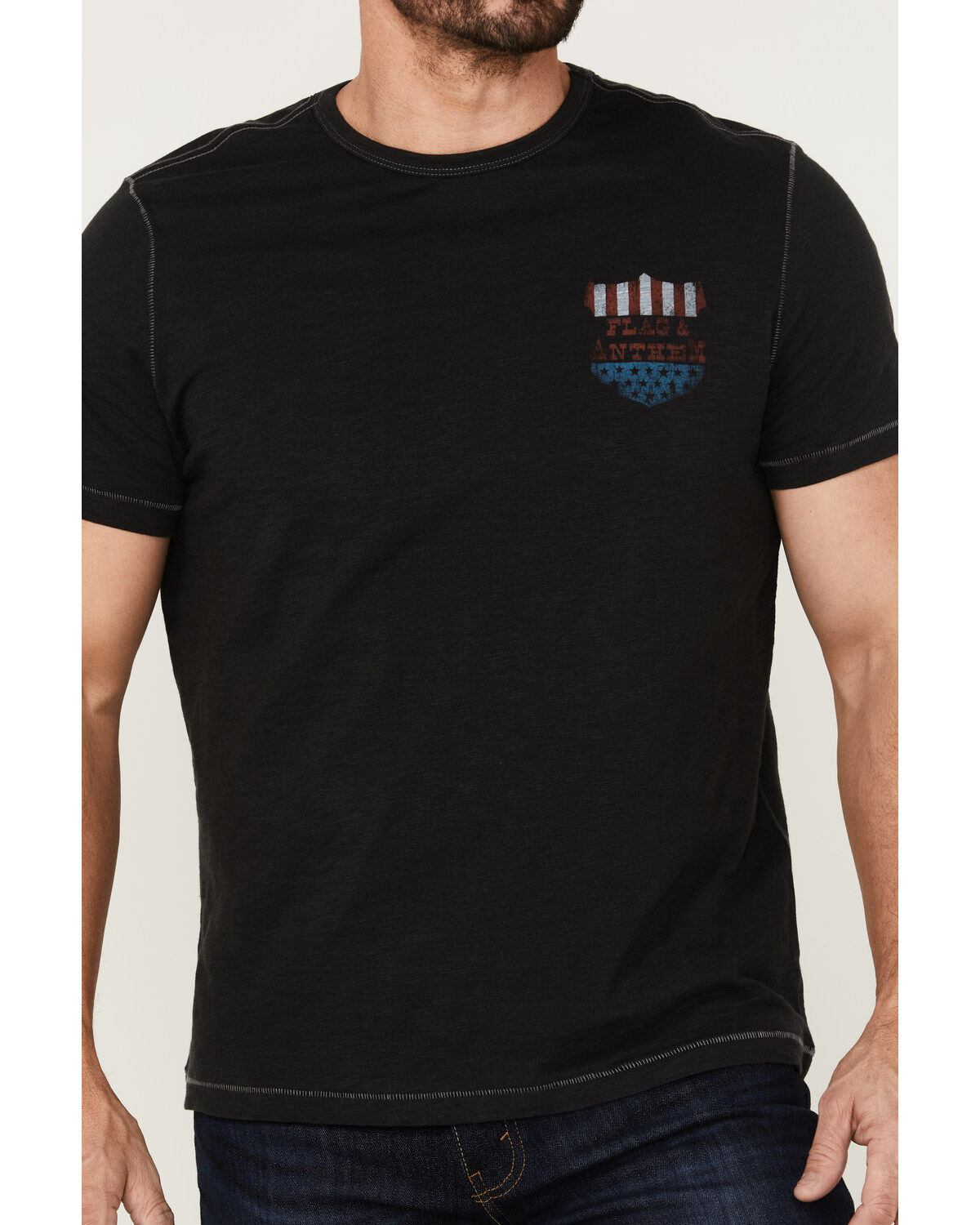 Image #3 - Flag & Anthem Men's Freedom Shield Graphic T-Shirt, Black, hi-res
