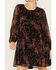 Image #3 - Bila77 Women's Printed Centinela Long Sleeve Mini Dress, Black, hi-res