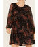 Image #3 - Bila77 Women's Printed Centinela Long Sleeve Mini Dress , Black, hi-res