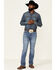 Wrangler Retro Green Men's Sienna Medium Wash Stretch Slim Bootcut Jeans , Blue, hi-res