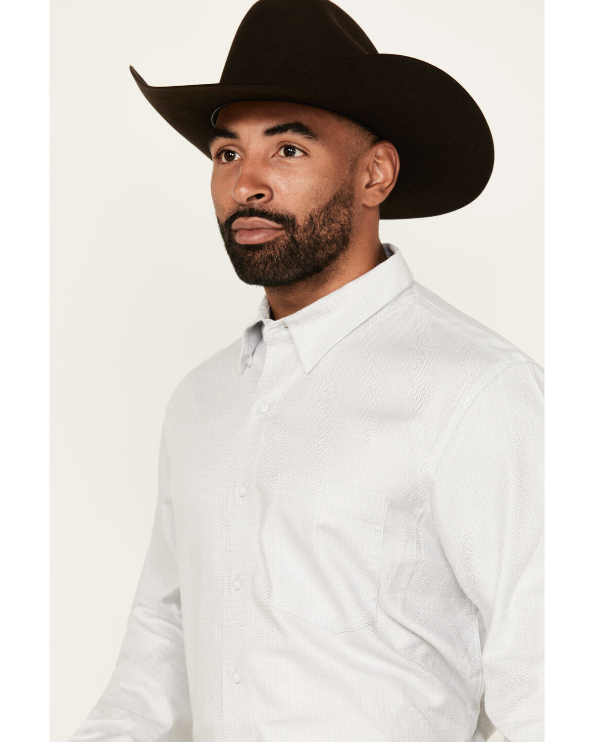 Image #2 - Wrangler X Cody Johnson Men's Checkered Print Long Sleeve Button-Down Western Shirt, Grey, hi-res