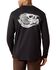 Image #1 - Ariat Men's Rebar&reg; Cotton Strong&trade; Eagle Skull Long Sleeve Work T-Shirt, Black, hi-res