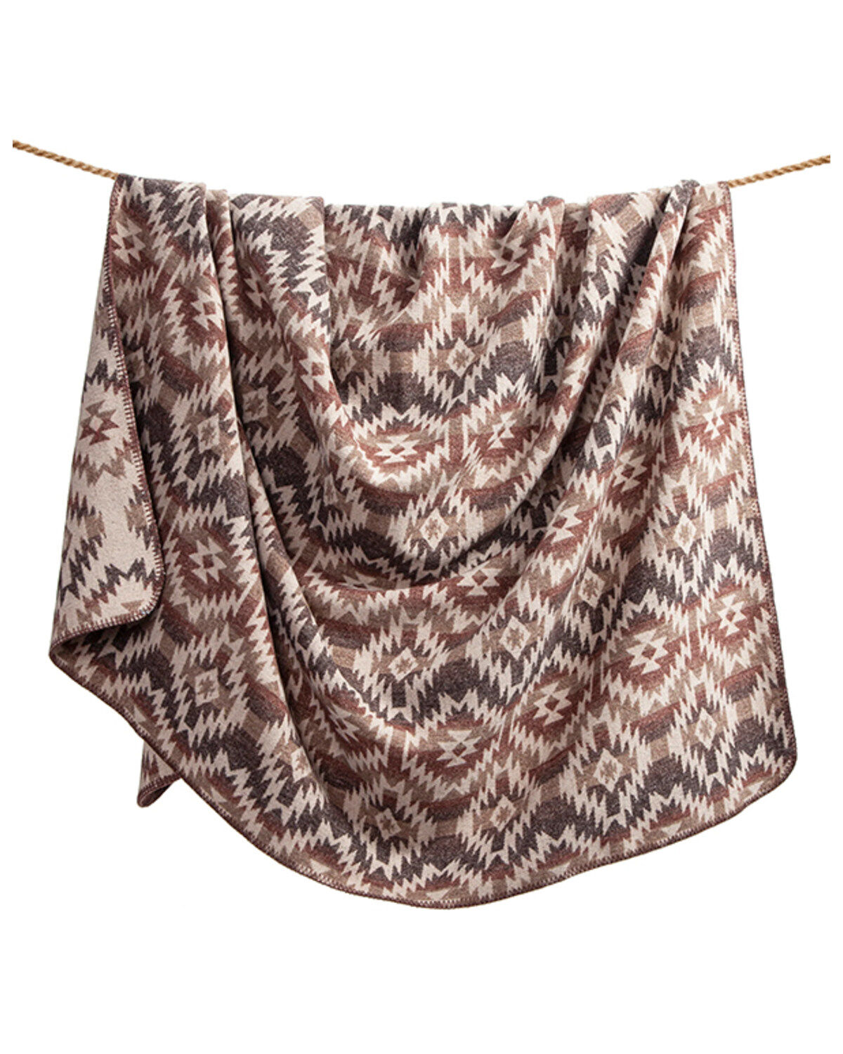 Image #2 - HiEnd Accents Mesa Wool Blend Twin Size Blanket Set - 2 Piece, Multi, hi-res
