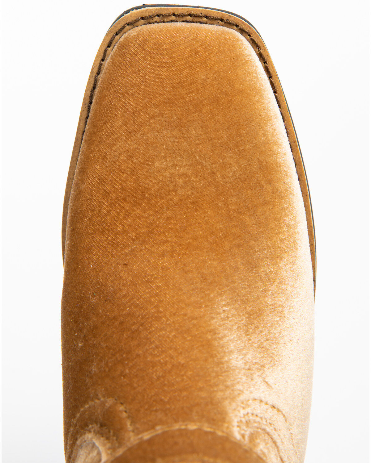 Image #6 - Justin Gypsy Women's Elana Tan Velvet Booties - Wide Square Toe, , hi-res