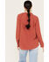 Image #4 - Wild Moss Women's Gauze Long Sleeve Button Down Shirt, Rust Copper, hi-res