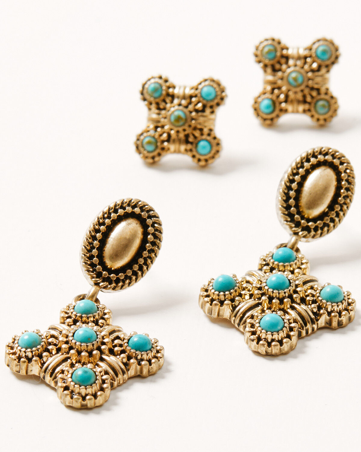 Image #2 - Shyanne Women's Summer Solstice Southwestern Charm Earring Set - 5 Piece, Gold, hi-res