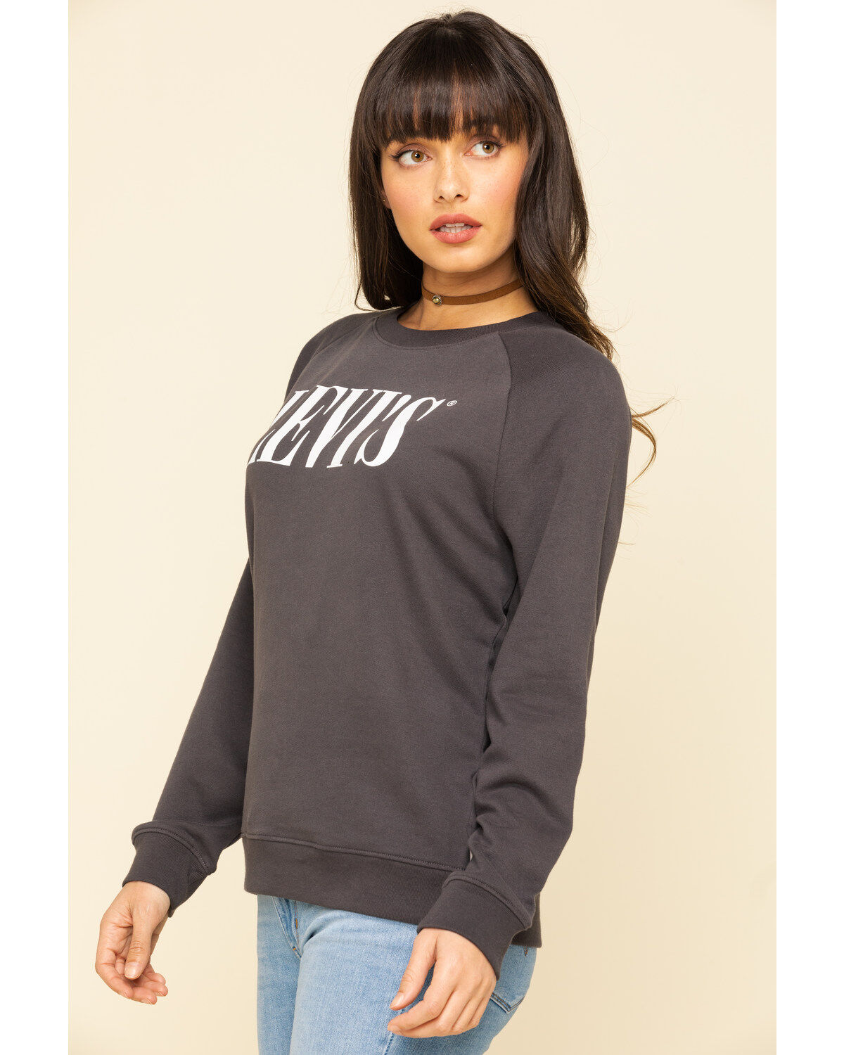 levi's grey women's sweatshirt