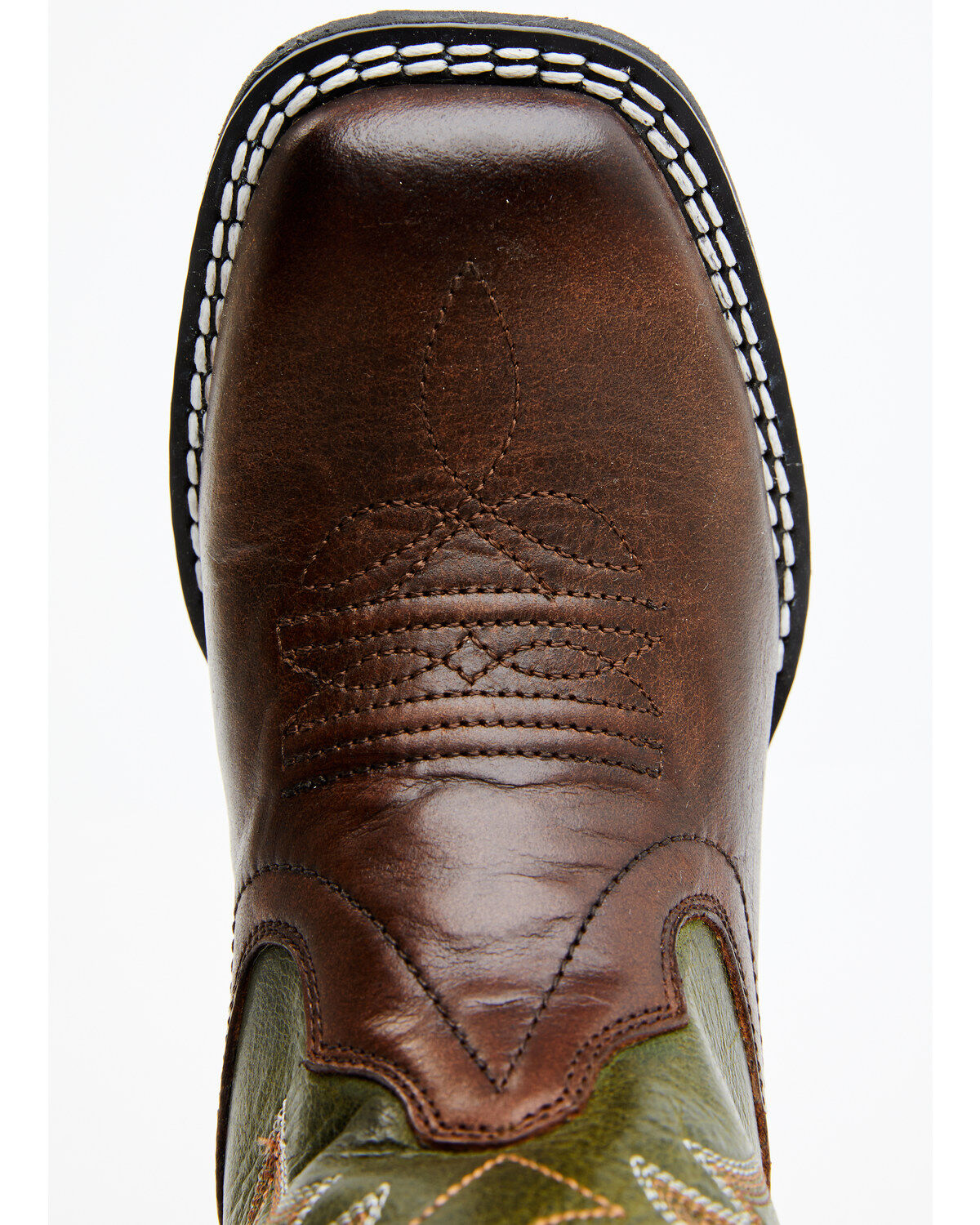 Image #6 - RANK 45® Boys' Kasey Western Boots - Broad Square Toe, Green, hi-res