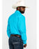 Image #2 - Resistol Men's Turquoise Sam Striped Long Sleeve Western Shirt , , hi-res