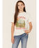 Somewhere West Girls' Yellowstone Outdoors Graphic Short Sleeve Tee, Tan, hi-res