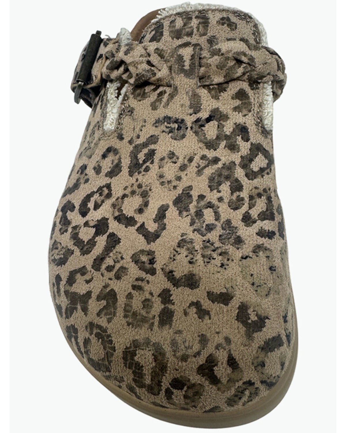 Image #3 - Very G Women's Cali Leopard Print Platform Clog Shoes, Taupe, hi-res