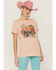 Image #1 - Bohemian Cowgirl Women's Wild & Free Doll Nashville Graphic Tee, Coral, hi-res