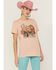 Image #1 - Bohemian Cowgirl Women's Wild & Free Doll Nashville Graphic Tee , Coral, hi-res