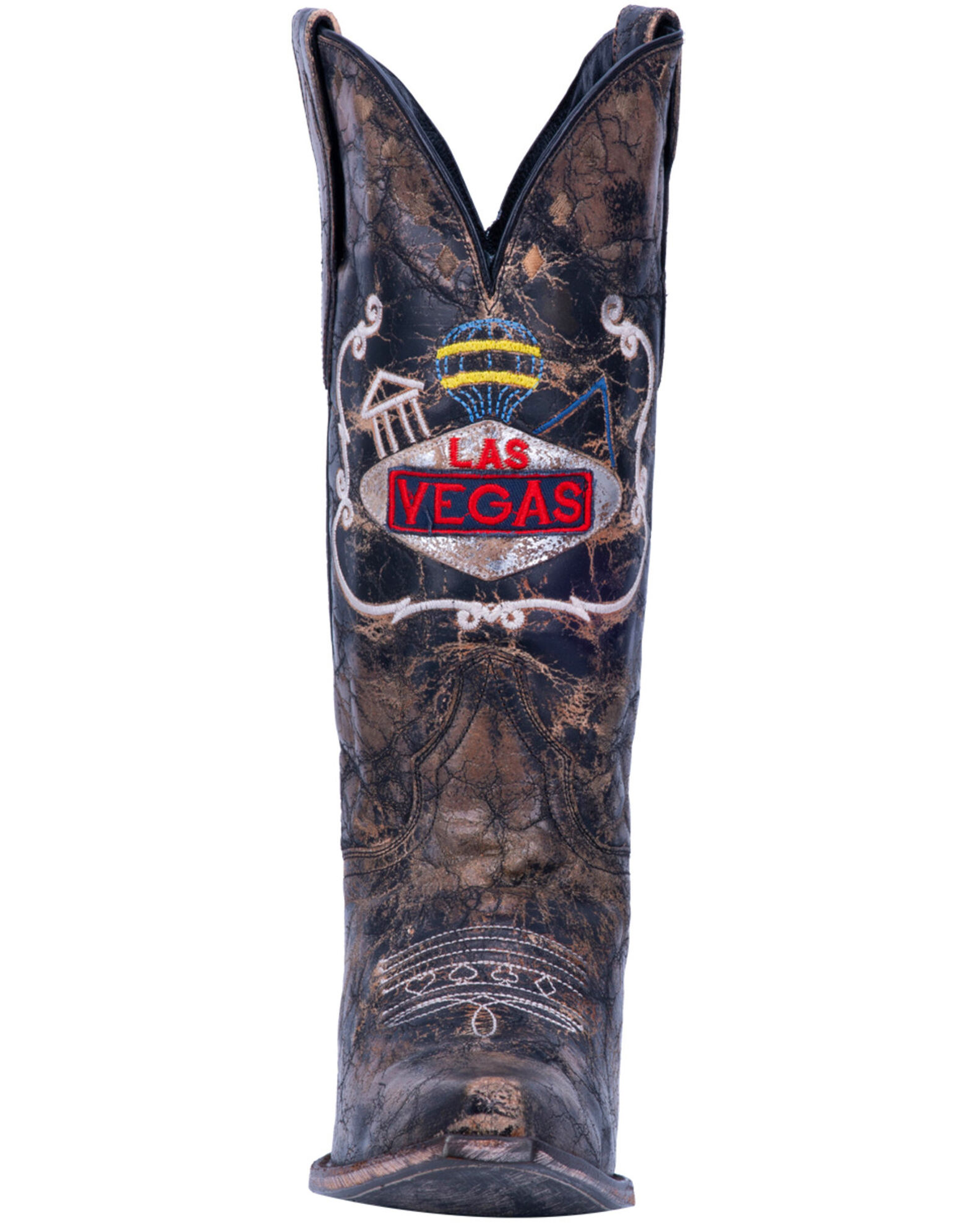 Image #5 - Dan Post Women's Las Vegas Western Boots - Snip Toe, Chocolate, hi-res
